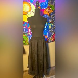 Polyester ,silk, pleated long skirt